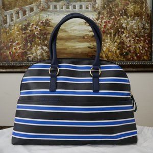 Tommy Hilfiger Blue Striped Satchel Bag